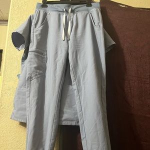 Figs scrubs set vapor blue